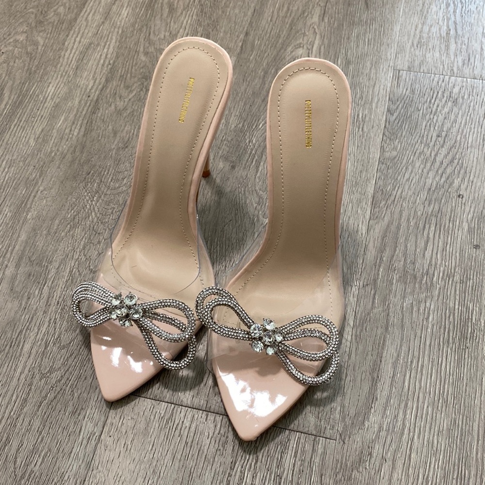 Clear Bow Heels (Read Description)